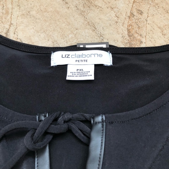✨New ✨Dressy Liz Claiborne PXL Black long sleeve - Picture 7 of 8